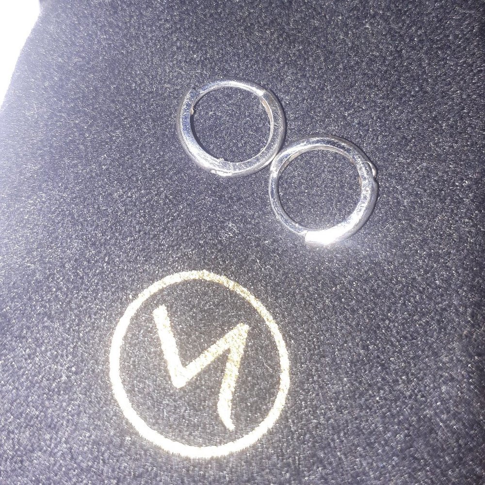 Set of 2 Mejuri 14K White Gold Mini Hoops